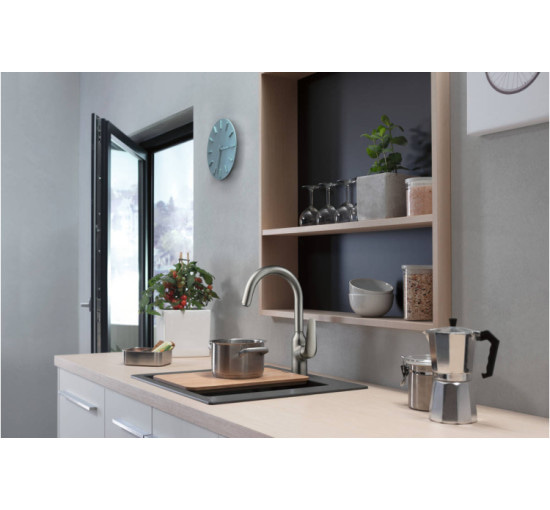 Смеситель Hansgrohe M421-H220 (71802800) Stainless Steel Finish
