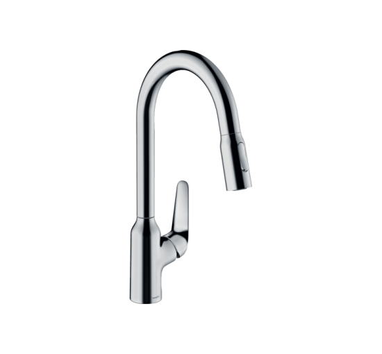 Змішувач Hansgrohe M42-H220 для кухні 2Jet з висувним виливом Sbox Chrome (71820000)