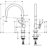 Смеситель hansgrohe Talis M54 для кухонной мойки, хром 72843000