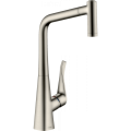 Змішувач на кухню із душовою лійкою HANSGROHE Metris M71 сатин латунь 14820800