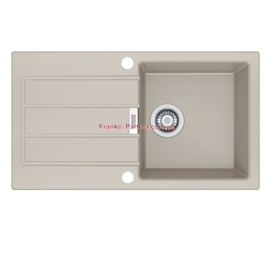 Кухонная мойка Franke Sirius SID 611-78 Slim (114.0497.957) из тектонайта - врезная - оборотная - цвет Сахара (2 отверстия)