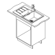 Кухонная мойка Franke Sirius SID 651-78 (114.0497.987) из тектонайта - врезная - оборотная - цвет Маскарпоне (2 отверстия)