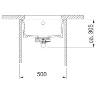 Кухонная мойка Franke Mythos KBK 110-40 (126.0335.711) керамическая - монтаж под столешницу - цвет Белый