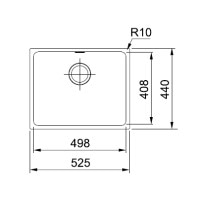 Кухонная мойка Franke SIRIUS SID 110-50 белый 525x440 (125.0395.608)