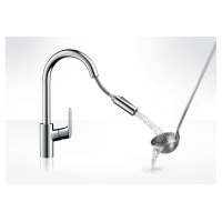 Змішувач Hansgrohe Focus 240 2jet для кухні з висувним виливом Matt Black (31815670)