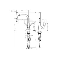 Змішувач Hansgrohe Talis Select M51 220 1Jet для кухні з витяжним виливом (72822000)