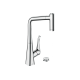 Змішувач Hansgrohe Metris Select 320 2jet кухонний на 2 отвори з витяжним виливом Sbox Chrome (73806000)