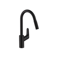 Змішувач Hansgrohe Focus 240 2jet для кухні з висувним виливом Matt Black (31815670)