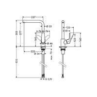 Змішувач Hansgrohe Focus 280 для кухні Stainless Steel Finish (31817800)