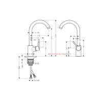 Змішувач Hansgrohe Talis S2 для кухні (14870000)