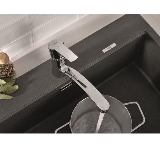 Змішувач для кухні одноважільний GROHE Start хром латунь 31138002