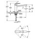Смеситель для кухни однорычажный GROHE BauCurve хром латунь 31715000
