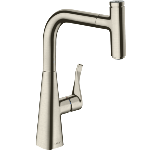 Змішувач hansgrohe Metris Select M71 для кухонної мийки, під сталь 73802800