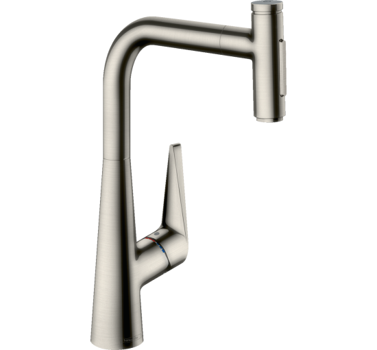 Смеситель hansgrohe Talis Select M51 для кухонной мойки с выдвижным душем, под сталь 73867800