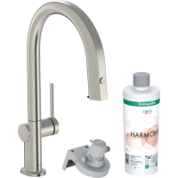 Змішувач hansgrohe Aqittura M91 FilterSystem 210 для кухонної мийки, під сталь 76801800
