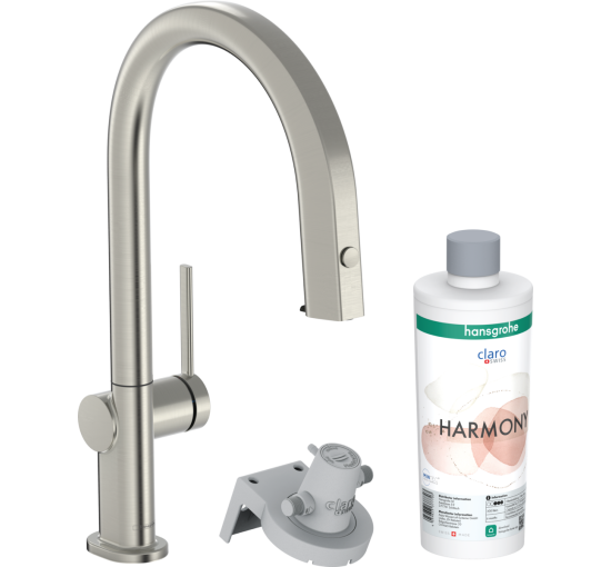 Змішувач hansgrohe Aqittura M91 FilterSystem 210 для кухонної мийки, під сталь 76801800