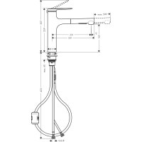 Смеситель hansgrohe Zesis M33 с выдвижным сливом для кухонной мойки под сталь 74822800