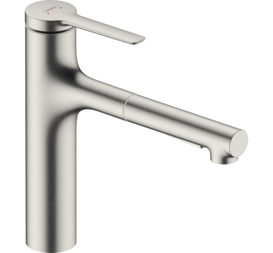 Змішувач hansgrohe Zesis M33 з висувним зливом для кухонної мийки, під сталь 74822800