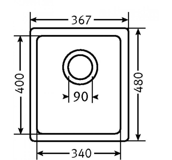 Кухонная мойка Franke Kubus KBG 110-34 (125.0158.602) гранитная - монтаж под столешницу - цвет Белый