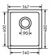 Кухонная мойка Franke Kubus KBG 110-34 (125.0158.602) гранитная - монтаж под столешницу - цвет Белый