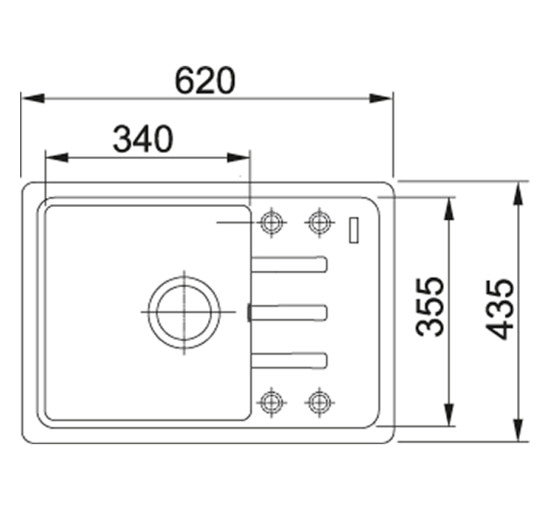 Кухонная мойка Franke MALTA BSG 611 - 62 оникс (114.0375.050)