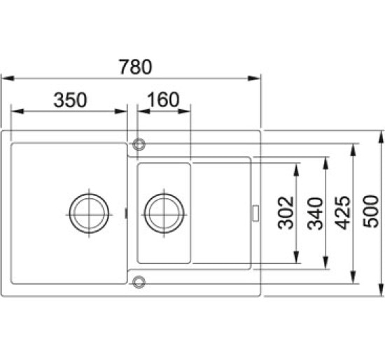 Кухонна мийка Franke MARIS MRG 651-78 білий 780x500 (114.0381.011)