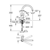 Змішувач для кухні Grohe BauEdge (31367000)