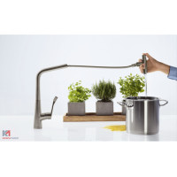 Змішувач Hansgrohe Metris Select кухонний з витяжним виливом (14884000)