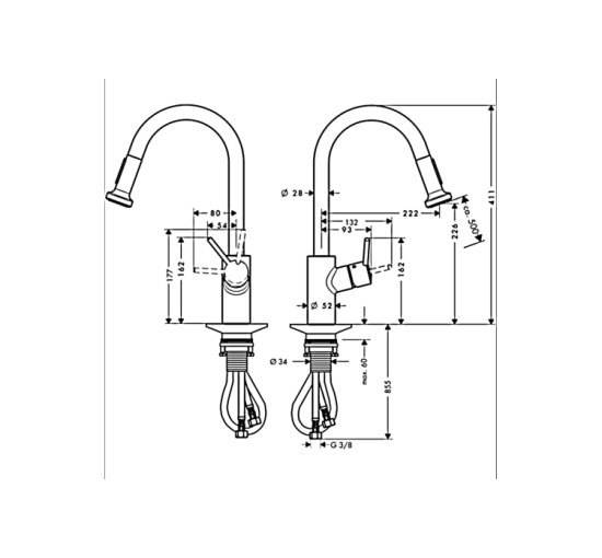 Смеситель Hansgrohe Talis S2 Variarc для кухни (14877000)