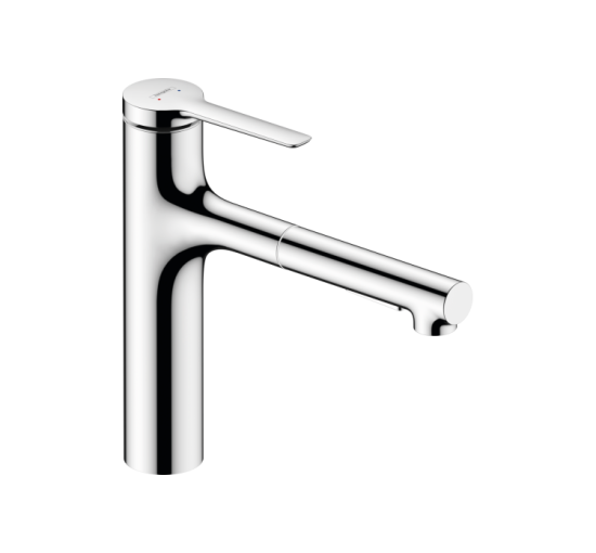 Змішувач Hansgrohe Zesis M33 160 2jet кухонний з витяжним виливом sBox Lite (74804000) Chrome