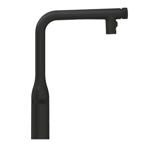 Смеситель для кухни с выдвижной воронкой GROHE Essence SmartControl черный латунь 31892KF0