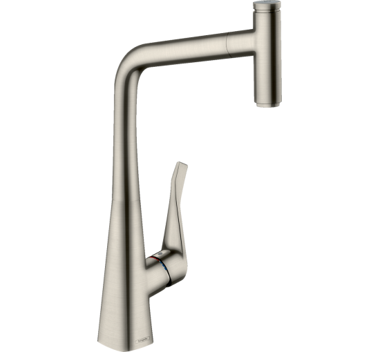 Змішувач hansgrohe Metris Select M71 для кухонної мийки, під сталь 73803800