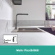 Змішувач для кухні із висувною лійкою HANSGROHE Talis M54&sBox чорний латунь 72809340