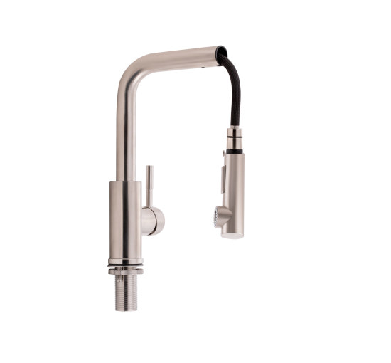 Смеситель для кухни Qtap Karuska 9139103FN с выдвижным изливом