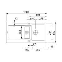 Кухонная мойка Franke Mythos MRK 651-100 (124.0335.700) керамическая - врезная - оборотная - цвет Белый