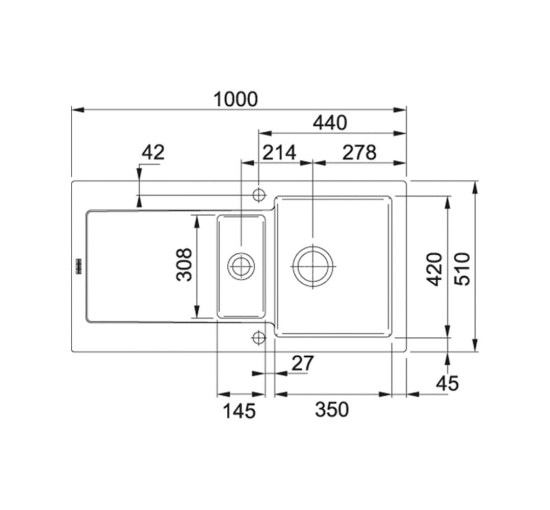 Кухонна мийка Franke Mythos MRK 651-100 (124.0335.700) керамічна - врізна - оборотна - колір Білий