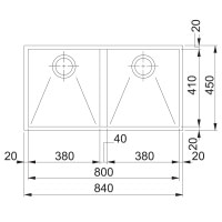 Кухонная мойка Franke Planar PPX 120 (122.0198.205) нержавеющая сталь - монтаж под столешницу - полированная