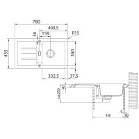 Кухонна мийка Franke Strata STG 614-78 (114.0327.903) гранітна - врізна - оборотна - колір Сахара