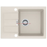 Кухонная мойка Franke Sirius SID 611-62 Slim (114.0497.940) из тектонайта - врезная - оборотная - цвет Маскарпоне (2 отверстия)