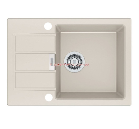 Кухонная мойка Franke Sirius SID 611-62 Slim (114.0497.940) из тектонайта - врезная - оборотная - цвет Маскарпоне (2 отверстия)