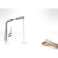 Смеситель для кухни Hansgrohe Metris матовая сталь (14821800)