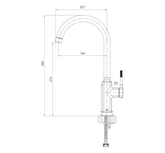 Смеситель для кухни Imprese BRENTA графит хром (ZMK091908150)