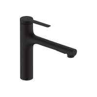 Змішувач Hansgrohe Zesis M33 160 2jet кухонний з витяжним виливом sBox Lite (74804670) Matt Black