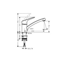 Змішувач Hansgrohe Logis 120 для кухні (71830000)