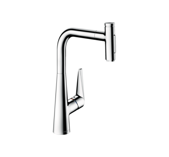 Змішувач Hansgrohe Talis Select 300 2jet кухонний з витяжним виливом Sbox (73867000)