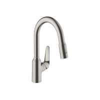 Смеситель Hansgrohe M42-H180 для кухни с выдвижным изливом Stainless Steel Finish (71801800)