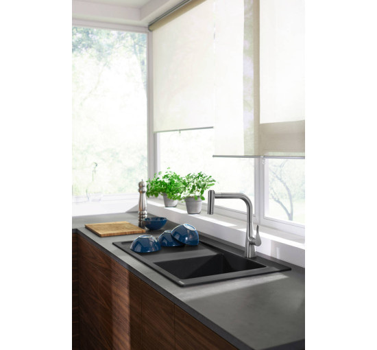 Змішувач hansgrohe Metris M71 для кухонної мийки, хром 73800000