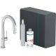Смеситель hansgrohe Aqittura M91 SodaSystem 210 для кухонной мойки, хром 76806000
