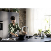 Смеситель hansgrohe Aqittura M91 SodaSystem 210 для кухонной мойки, хром 76806000