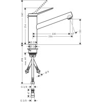 Смеситель hansgrohe Zesis M33 LowPressure для кухонной мойки, хром 74806000